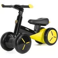 Vrooomy Lamborghini Mini Loopfiets 1 tot 3 jaar – Officieel Gelicentieerde Babywagen met Anti-slip Banden – Stabiel Kindervoertuig met 4 Wielen & Aluminium Frame – Geel