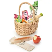 Tender Leaf Toys TENDER LEAF Marktdag - Winkelmand - Met Accessoires - 3 Jaar
