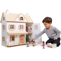 Tender Leaf Toys Poppenhuis - Huis Humming Bird - 68,7X43X74,5Cm - Hout - 3 Jaar
