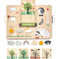 Tender Leaf Toys - Weerkijker - Educatief Houten Weerbord voor Kinderen - Perfect Speel- en Leerstation
