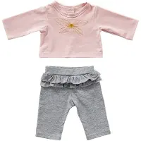 By ASTRUP Kledingset Babypop 50 Cm Grijs/roze