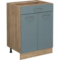 Vicco R-Line Keukenonderkast – 60 cm met lade, zonder werkblad Blauw-grijs