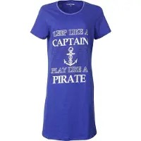 Temptation Dames Nachthemd - Slaapkleed - Blauw - Maat M