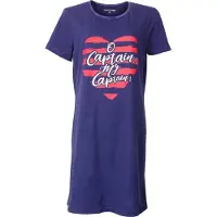 Temptation Dames Bigshirt - Nachthemd - Blauw - Maat L