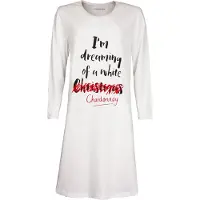 Temptation Dames Nachthemd - Slaapkleed - Wit - Maat L