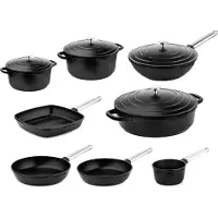 WESTINGHOUSE Performance Series - 14-delige Pannenset - Zwart - Complete pannenset