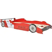vidaXL Kinderbed raceauto rood 90x200 cm