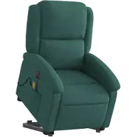 vidaXL Sta-op-massagestoel elektrisch verstelbaar fluweel donkergroen