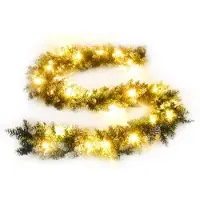 vidaXL Kerstslinger met LED-lampjes 5,2 m PVC groen