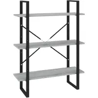 vidaXL Boekenkast 80x30x105 cm bewerkt hout grijs sonoma eikenkleurig
