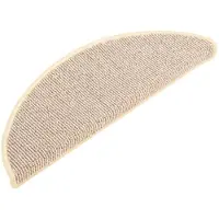 vidaXL Trapmatten 15 st 65x21x4 cm Wit en Bruin Halfrond Groot