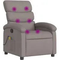 vidaXL Massagestoel verstelbaar stof taupe