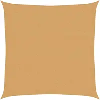 vidaXL Zonnezeil 160 g/m² vierkant 3x3 m HDPE zandkleurig