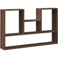 vidaXL Wandschap 99x15x60 cm bewerkt hout bruin eikenkleurig