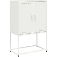 vidaXL Tv-meubel 68x39x60,5 cm staal wit