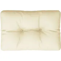 vidaXL Palletkussen 60x40x12 cm stof crèmekleurig
