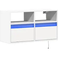 vidaXL Tv-wandmeubel met LED-verlichting 80x31x45 cm wit