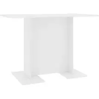 vidaXL Eettafel 110x60x75 cm bewerkt hout wit