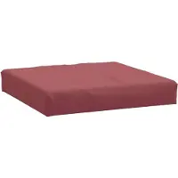 vidaXL Palletkussen 60x60x9,5 cm stof gemêleerd wijnrood