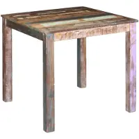 vidaXL Eettafel 80x82x76 cm massief gerecycled hout