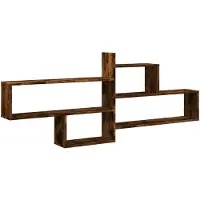 vidaXL Wandschap 167,5x18x68 cm bewerkt hout gerookt eikenkleurig