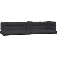vidaXL Palletkussens 5 st stof zwart