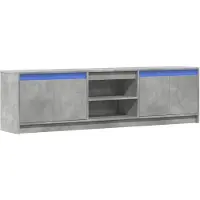 vidaXL Tv-meubel met LED 180x34x50 cm bewerkt hout betongrijs