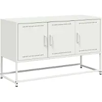 vidaXL Tv-meubel 100,5x39x60,5 cm staal wit