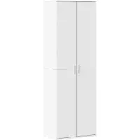 vidaXL Hoge kast 60x35x180 cm bewerkt hout wit