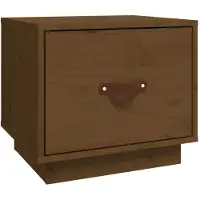 vidaXL Nachtkastje 40x34x35 cm massief grenenhout honingbruin