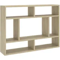 vidaXL Wandschap 75x16x55 cm bewerkt hout sonoma eikenkleurig