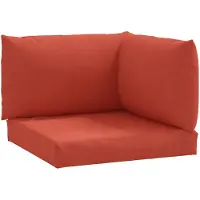 vidaXL Palletkussens 3 st stof gemêleerd rood