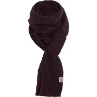 Knit Factory Haze Gebreide Sjaal Dames & Heren - Langwerpige sjaal - Rechte sjaal - Sjaal met eenvoudig knoopstuk - Midnight Plum - Donkerpaars - 200x50 cm