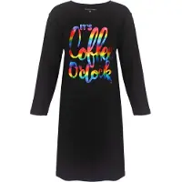 Temptation Dames Nachthemd - Bigshirt - Katoen - Zwart - Maat S