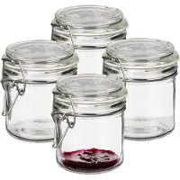 Vivalto Weckpot/inmaakpot - 4x - Tarro - 250 ml - glas - met beugelsluiting - 11 x 10 cm - luchtdicht