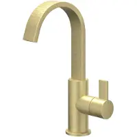 Ivy Aia Wastafelkraan Pact Coldstart Draaibare Cascade Geborsteld Mat Goud PVD