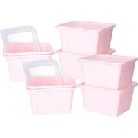 Juypal Hogar Juypal Vershoudbakjes nestbaar - BPA vrij - meal prep - 12x stuks van 1 liter - roze - luchtdicht - herbruikbaar