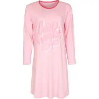 Temptation Dames Nachthemd - Bigshirt - Goodnight Tekst - Roze - Maat S