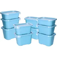 Juypal Hogar Juypal Vershoudbakjes nestbaar - 2x - 5 delig - BPA vrij - meal prep - diverse maten- Blauw - luchtdicht - herbruikbaar