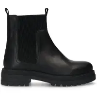Manfield Zwarte leren chelsea boots | Maat 39