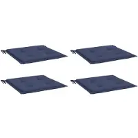 vidaXL Palletkussens 4 st 50x50x4 cm oxford stof marineblauw