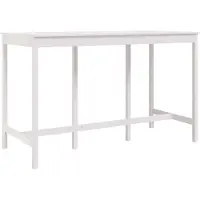vidaXL Bartafel 180x80x110 cm massief grenenhout wit