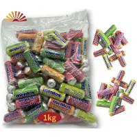Mentos Mini Rolletjes fruit - 1kg - bulk - ( +- 90 stuks )