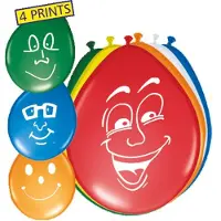 Folat - Ballonnen 30cm Happy Face 8 stuks