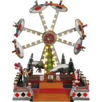Luville Fairground flying planes adapter included l27,5xb23,5xh35,5 cm kersthuisje
