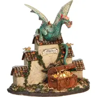 Luville Efteling Kerstdorpminiatuur De Draak Met Verlichting 16,5 X 9,5 X 17,5 Cm