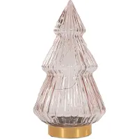 Coen Bakker B.O.T. Tree Glass 15X28,5 cm Pink With Golden Base 10Led kerstverlichting Anna's Collection