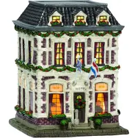 Dickensville Kersthuisje Hotel Harlingen 16,8 X 16,4 X 32,7 Cm