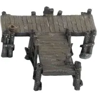 Dickensville Kerstdorpminiatuur Aanlegsteiger T-vorm 12,6 X 6,1 X 4,7 Cm