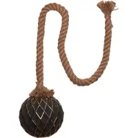 Intratuin Kerstlamp Met Touw Zwart / Goud D 15 Cm Met 10 Lampjes Warm Wit